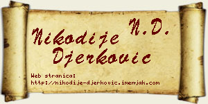 Nikodije Đerković vizit kartica